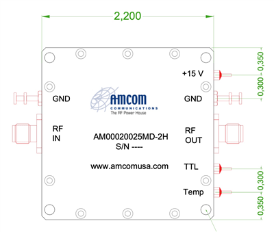 Компактный SSPA модуль AM00020025MD-2H Компактный SSPA модуль AM00020025MD-2H