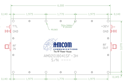 Стандартный SSPA модуль AM02018041SF-3H Стандартный SSPA модуль AM02018041SF-3H