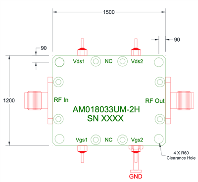 MMIC Модуль AM018033UM-2H MMIC Модуль AM018033UM-2H