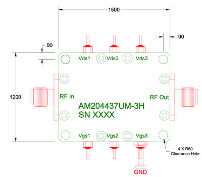 MMIC Модуль AM204437UM-3H MMIC Модуль AM204437UM-3H