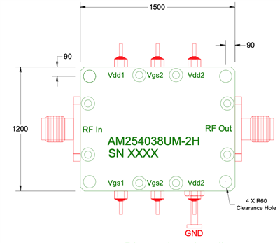 MMIC Модуль AM254038UM-2H MMIC Модуль AM254038UM-2H