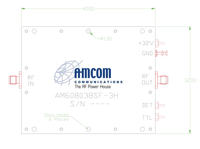 Стандартный SSPA модуль AM608038SF-3H Стандартный SSPA модуль AM608038SF-3H