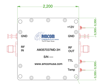 Компактный SSPA модуль AM357037MD-3H Компактный SSPA модуль AM357037MD-3H