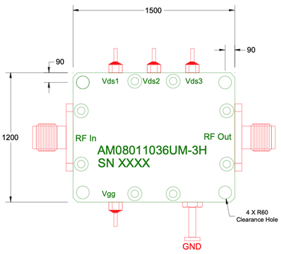 MMIC Модуль AM08011036UM-3H MMIC Модуль AM08011036UM-3H