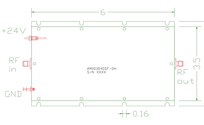Стандартный SSPA модуль AM003040SF-2H Стандартный SSPA модуль AM003040SF-2H