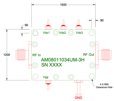 MMIC Модуль AM08011034UM-3H MMIC Модуль AM08011034UM-3H