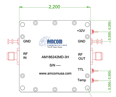 Компактный SSPA модуль AM186242MD-3H Компактный SSPA модуль AM186242MD-3H